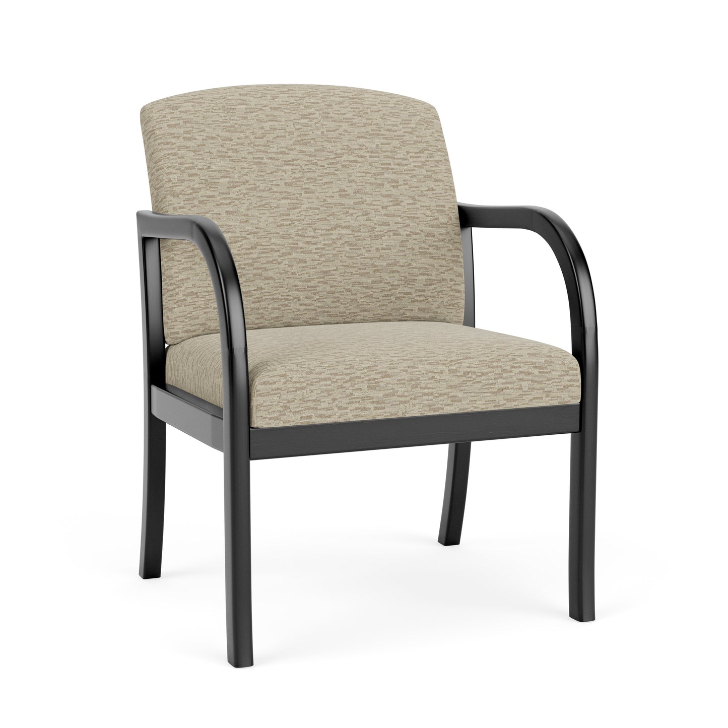 Weston Waiting Reception Wide Guest Chair Wood Frame