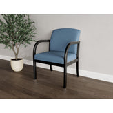 Weston Waiting Reception Wide Guest Chair Wood Frame