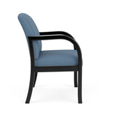 Weston Waiting Reception Wide Guest Chair Wood Frame