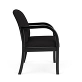Weston Waiting Reception Wide Guest Chair Wood Frame