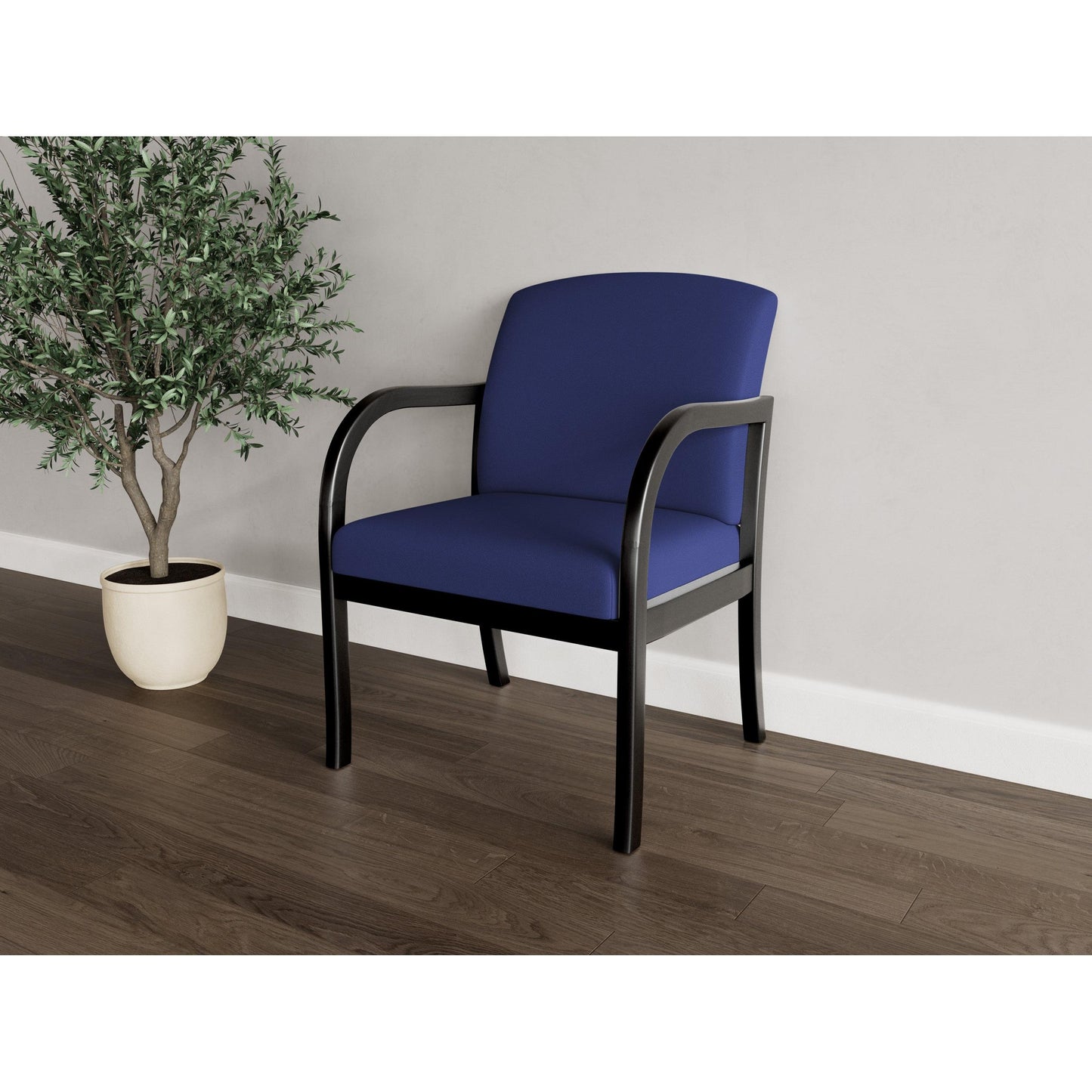 Weston Waiting Reception Wide Guest Chair Wood Frame