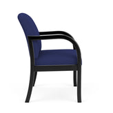 Weston Waiting Reception Wide Guest Chair Wood Frame