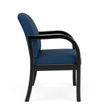 Weston Waiting Reception Wide Guest Chair Wood Frame