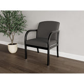 Weston Waiting Reception Wide Guest Chair Wood Frame