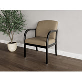 Weston Waiting Reception Wide Guest Chair Wood Frame