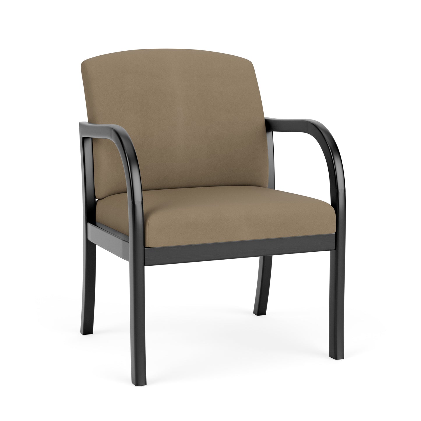 Weston Waiting Reception Wide Guest Chair Wood Frame