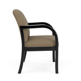 Weston Waiting Reception Wide Guest Chair Wood Frame