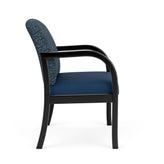 Weston Waiting Reception Wide Guest Chair Wood Frame