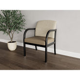 Weston Waiting Reception Wide Guest Chair Wood Frame