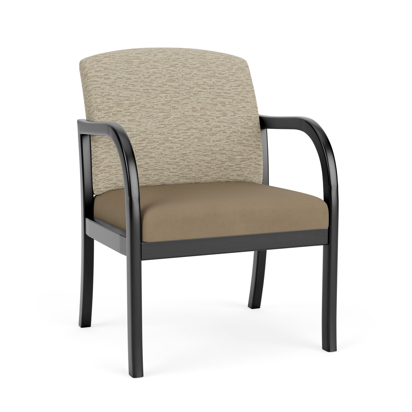 Weston Waiting Reception Wide Guest Chair Wood Frame