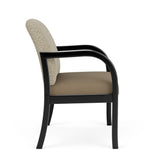Weston Waiting Reception Wide Guest Chair Wood Frame