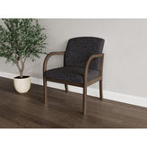 Weston Waiting Reception Wide Guest Chair Wood Frame