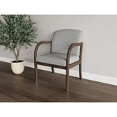 Weston Waiting Reception Wide Guest Chair Wood Frame