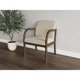 Weston Waiting Reception Wide Guest Chair Wood Frame