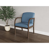 Weston Waiting Reception Wide Guest Chair Wood Frame