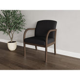 Weston Waiting Reception Wide Guest Chair Wood Frame