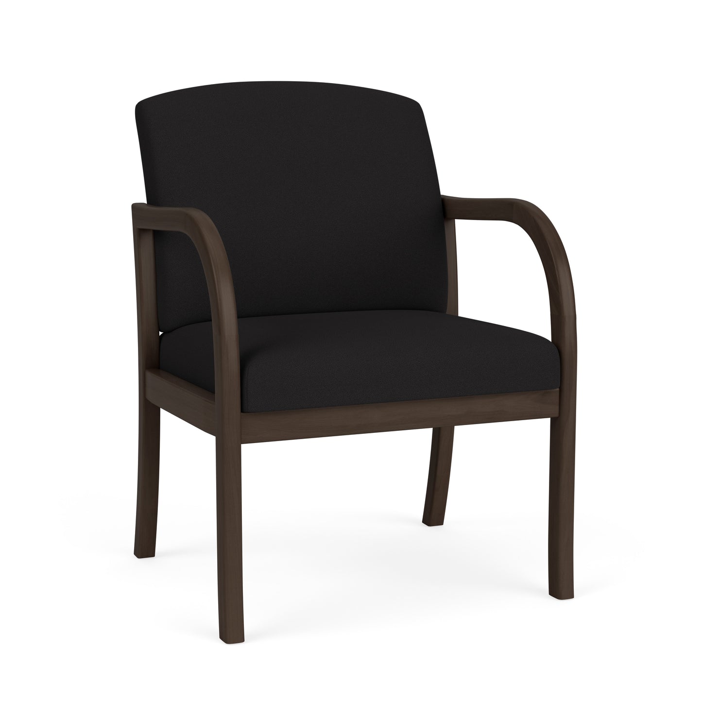 Weston Waiting Reception Wide Guest Chair Wood Frame
