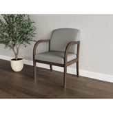 Weston Waiting Reception Wide Guest Chair Wood Frame