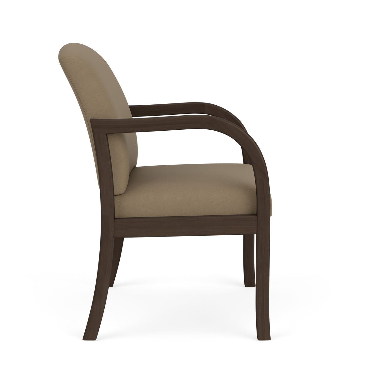 Weston Waiting Reception Wide Guest Chair Wood Frame