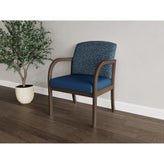 Weston Waiting Reception Wide Guest Chair Wood Frame