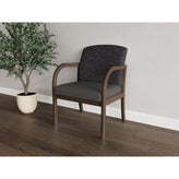 Weston Waiting Reception Wide Guest Chair Wood Frame