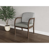 Weston Waiting Reception Wide Guest Chair Wood Frame