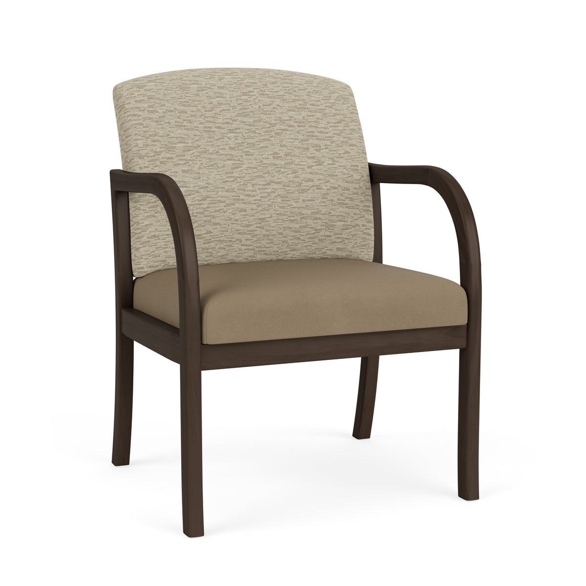 Weston Waiting Reception Wide Guest Chair Wood Frame