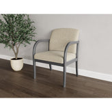 Weston Waiting Reception Wide Guest Chair Wood Frame