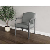 Weston Waiting Reception Wide Guest Chair Wood Frame