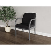 Weston Waiting Reception Wide Guest Chair Wood Frame