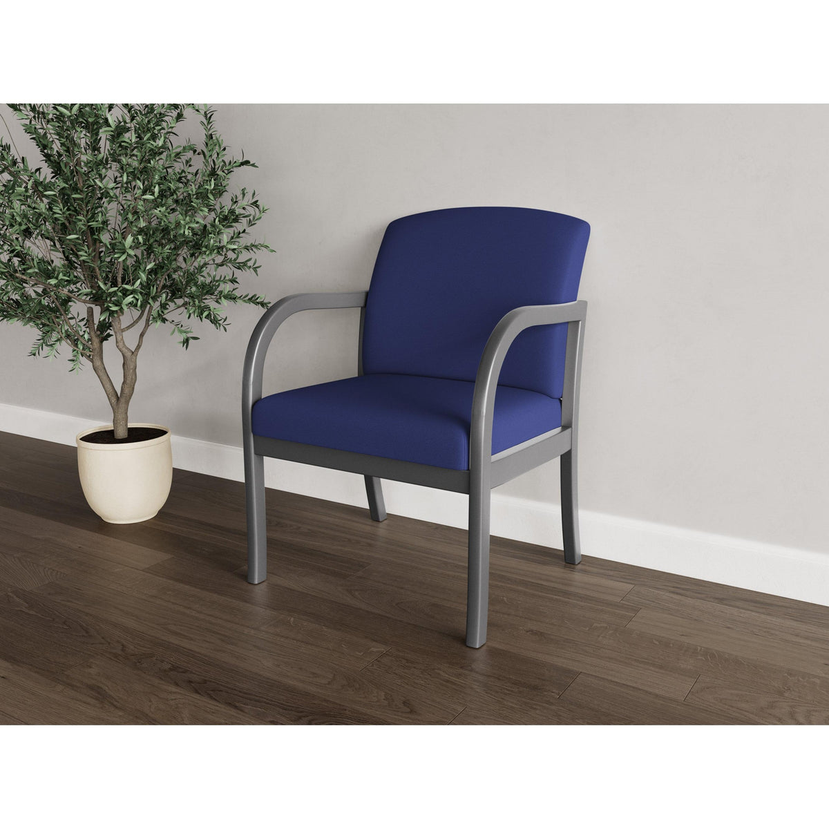 Weston Waiting Reception Wide Guest Chair Wood Frame