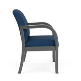 Weston Waiting Reception Wide Guest Chair Wood Frame