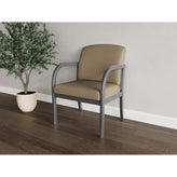 Weston Waiting Reception Wide Guest Chair Wood Frame