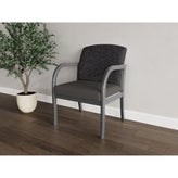 Weston Waiting Reception Wide Guest Chair Wood Frame