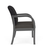 Weston Waiting Reception Wide Guest Chair Wood Frame