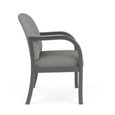 Weston Waiting Reception Wide Guest Chair Wood Frame