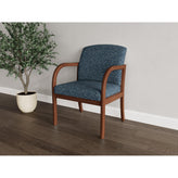 Weston Waiting Reception Wide Guest Chair Wood Frame