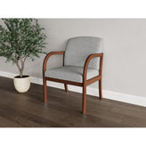 Weston Waiting Reception Wide Guest Chair Wood Frame