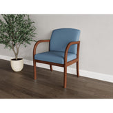 Weston Waiting Reception Wide Guest Chair Wood Frame