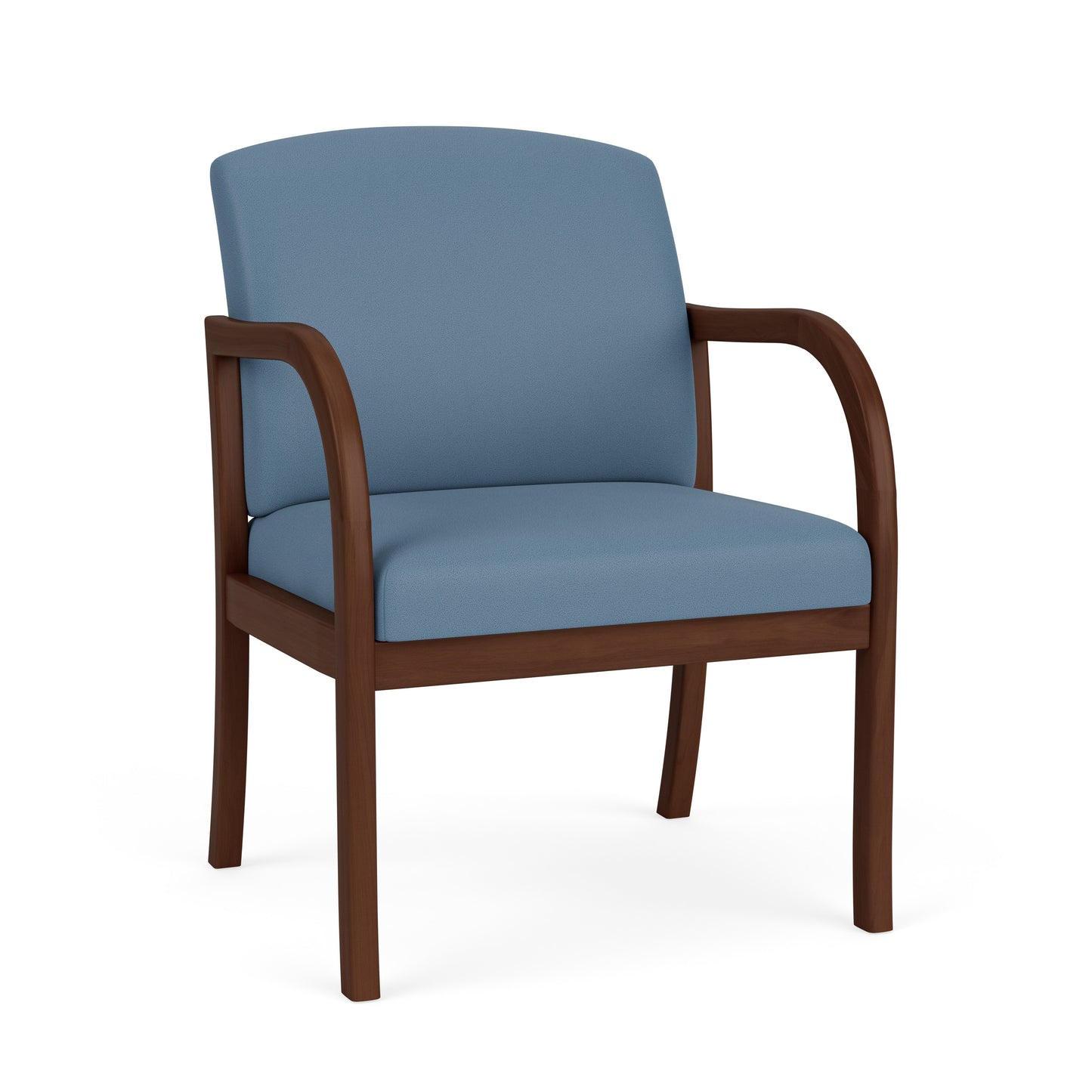 Weston Waiting Reception Wide Guest Chair Wood Frame