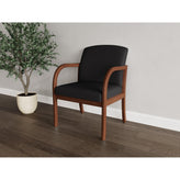 Weston Waiting Reception Wide Guest Chair Wood Frame