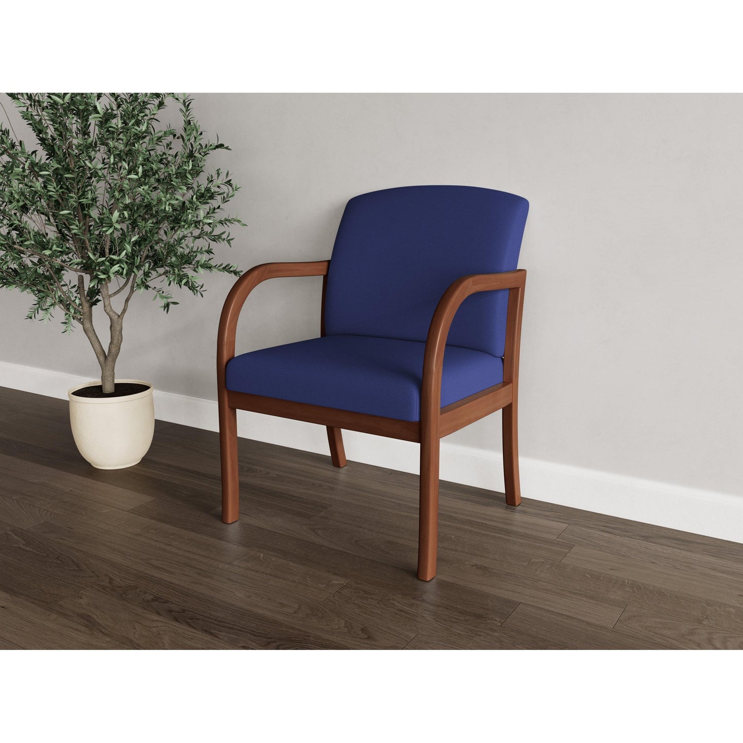 Weston Waiting Reception Wide Guest Chair Wood Frame