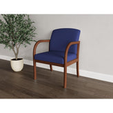 Weston Waiting Reception Wide Guest Chair Wood Frame