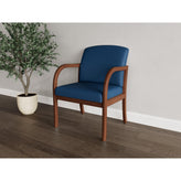 Weston Waiting Reception Wide Guest Chair Wood Frame