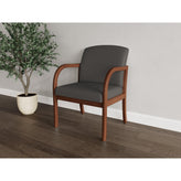 Weston Waiting Reception Wide Guest Chair Wood Frame