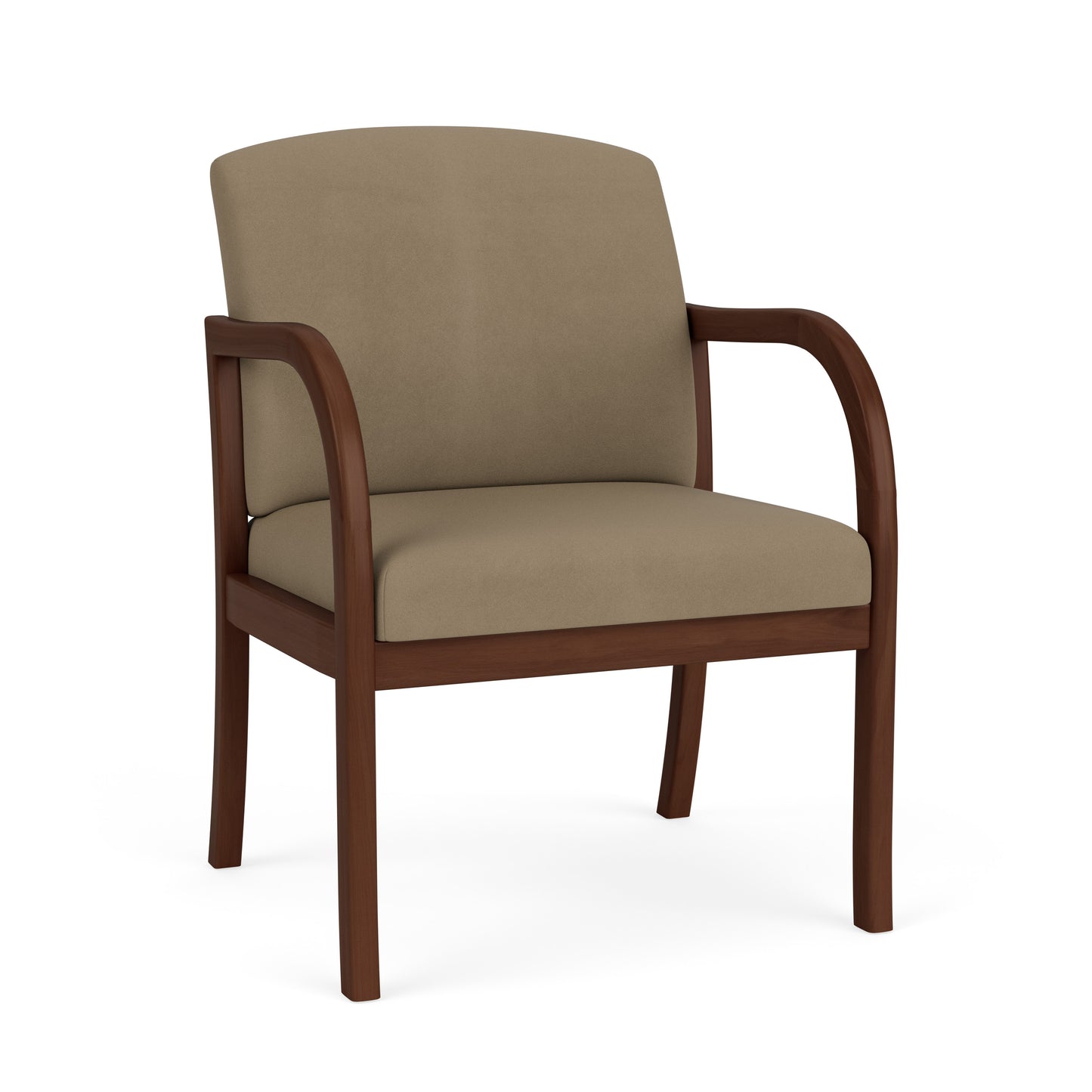 Weston Waiting Reception Wide Guest Chair Wood Frame