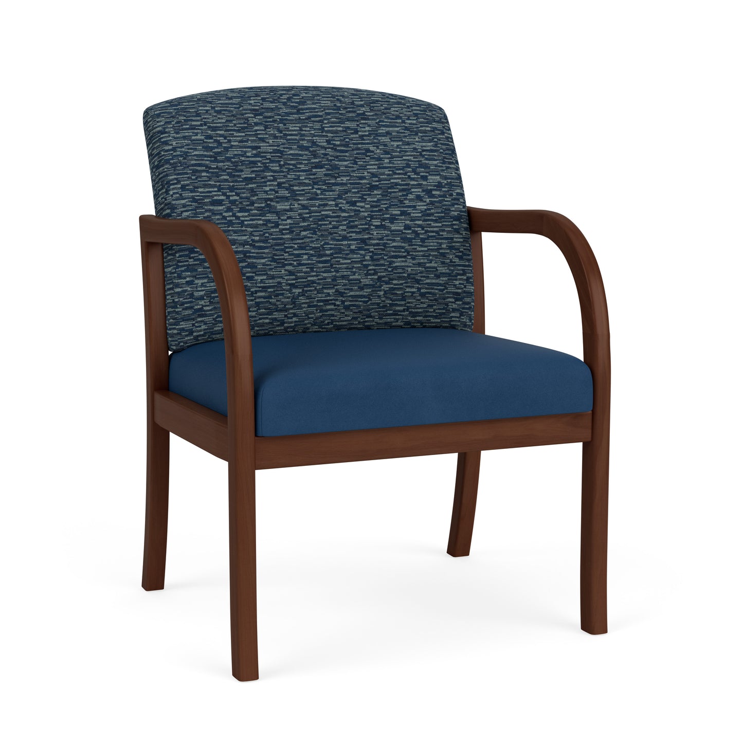 Weston Waiting Reception Wide Guest Chair Wood Frame