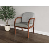 Weston Waiting Reception Wide Guest Chair Wood Frame