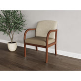 Weston Waiting Reception Wide Guest Chair Wood Frame