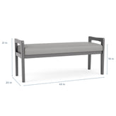 Weston Waiting Reception 2 Seat Bench Wood Frame